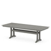 Farmhouse Trestle 38x96 Dining Table Grey