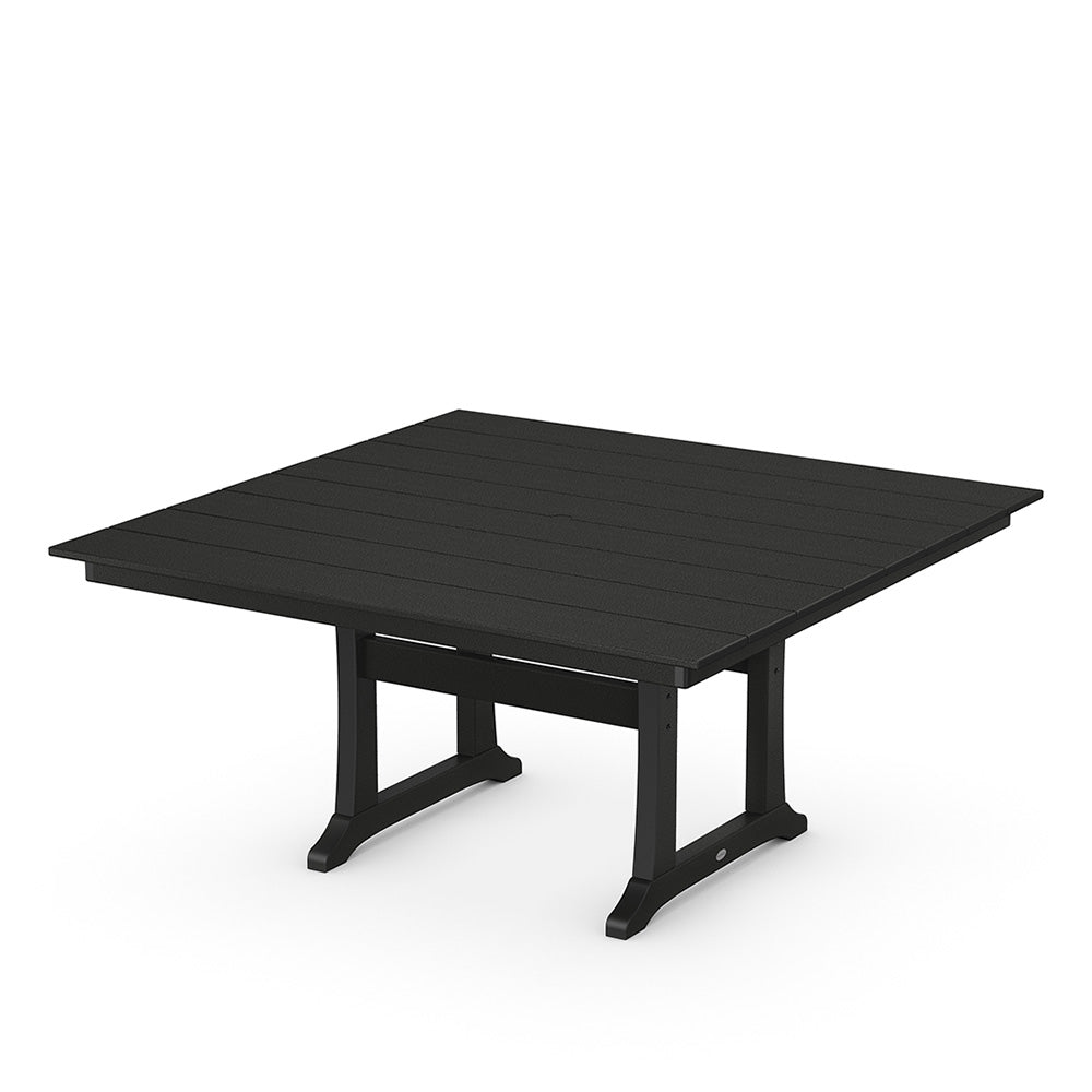 Farmhouse Trestle 59 Dining Table Black