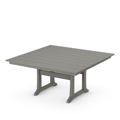 
                  Farmhouse Trestle 59 Dining Table Grey - Image 5
                