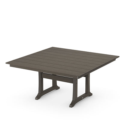 
                  Farmhouse Trestle 59 Dining Table Vintage Coffee - Image 2
                