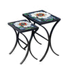 Florasol Nesting Table Set Black Frame