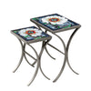 Florasol Nesting Table Set Pewter Frame