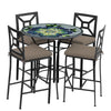 Giovella 42d Hight Dining w Milano Bar Chairs BK COCOA