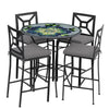 Giovella 42d Hight Dining w Milano Bar Chairs BK CS