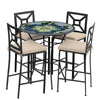 Giovella 42d Hight Dining w Milano Bar Chairs BK HB