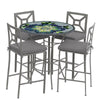 Giovella 42d Hight Dining w Milano Bar Chairs PEW CS