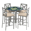 Giovella 42d Hight Dining w Milano Bar Chairs PEW HB