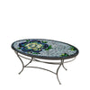 Giovella Oval Coffee Table Pewter Frame