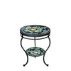 Giovella Round Double Tiered Side Table Black Frame
