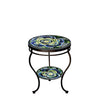 Giovella Round Double Tiered Side Table Espresso Frame