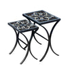 Grigio Nesting Table Set Black Frame