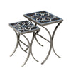 Grigio Nesting Table Set Pewter Frame