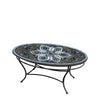 Grigio Oval Coffee Table Black Frame