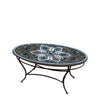Grigio Oval Coffee Table Espresso Frame
