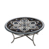 Grigio Round Coffee Table Pewter Frame