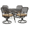 Heritage 5 Piece Dining Set 4 Swivel Rockers