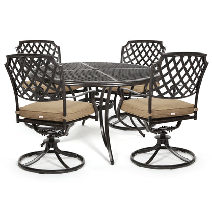 
                  Heritage 5 Piece Dining Set 4 Swivel Rockers - Image 3
                