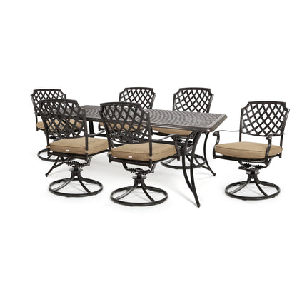 
                  Heritage 7 Piece Dining Set 6 Swivel Rockers - Image 3
                