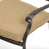 Heritage Dining Chair with Sesame Linen Sunbrella Cushion Aged Bronze Finish
