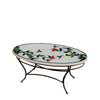 Hummingbird Oval Coffee Table Espresso Frame