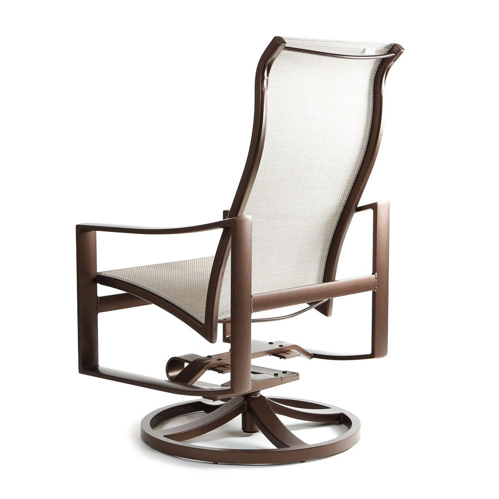 Kenzo Sling High Back Swivel Rocker Dining Chair by Tropitone ...