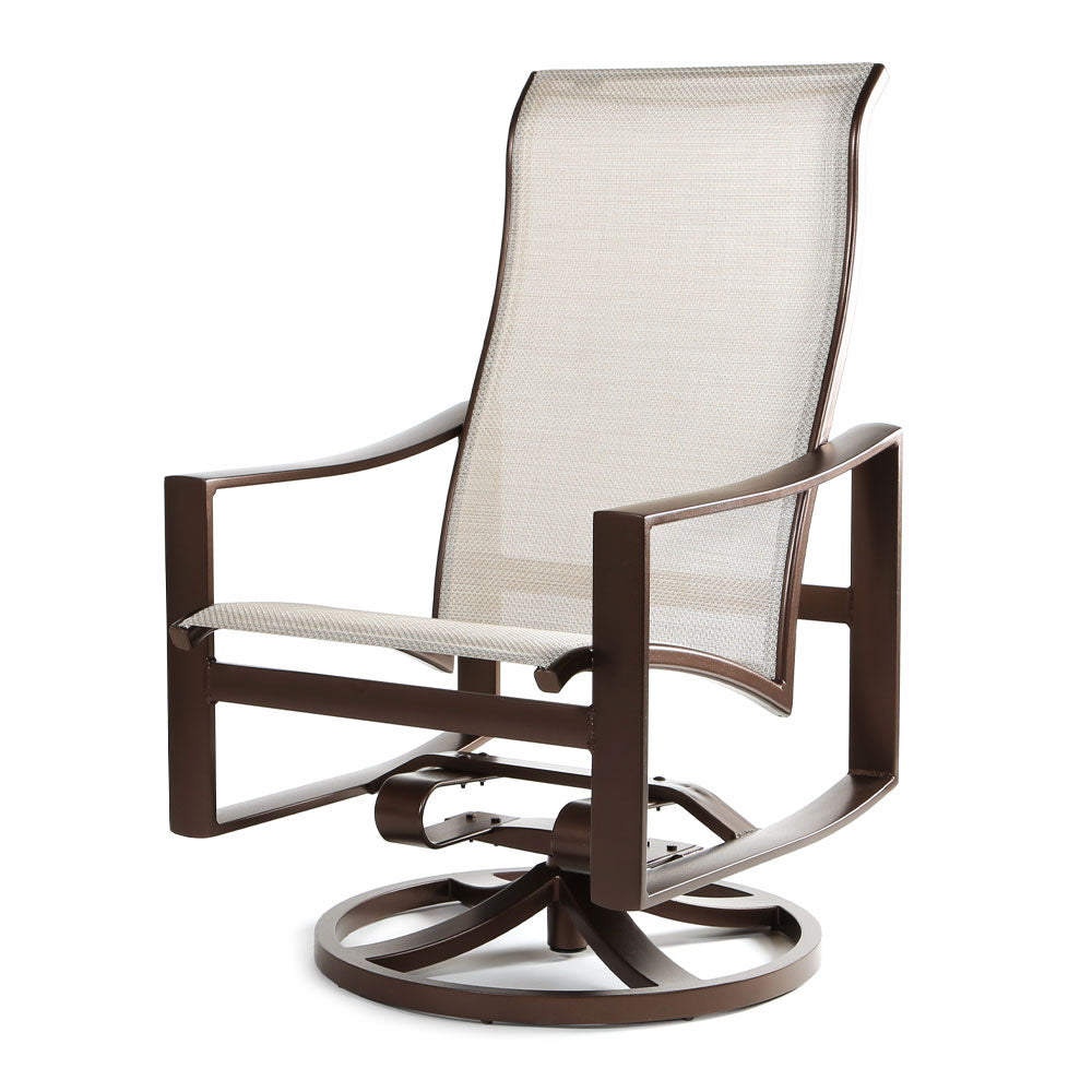 Kenzo Sling High Back Swivel Dining Chair