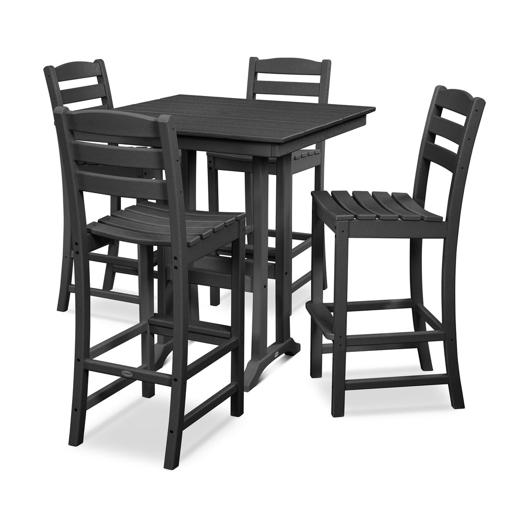 La Casa Cafe 5 Piece Bar Set Black