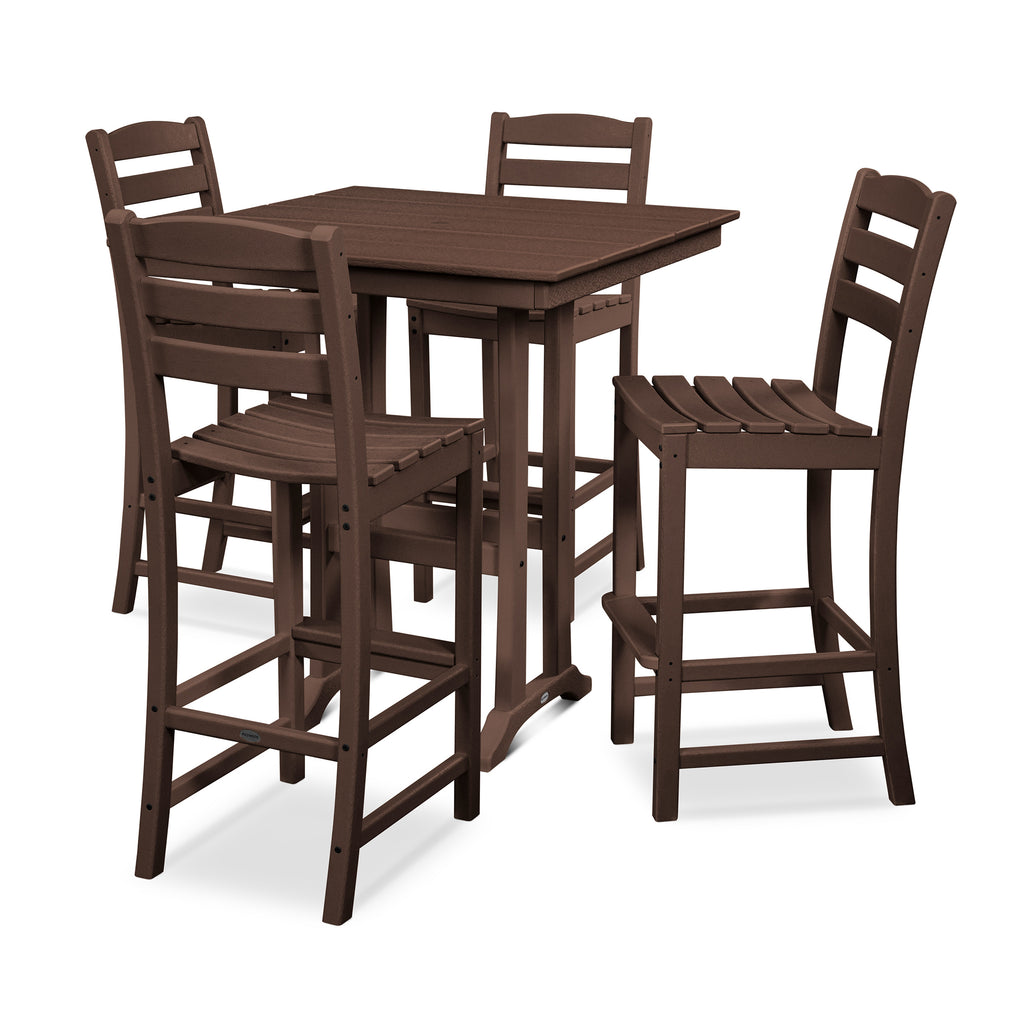 La Casa Cafe 5 Piece Bar Set Mahogany