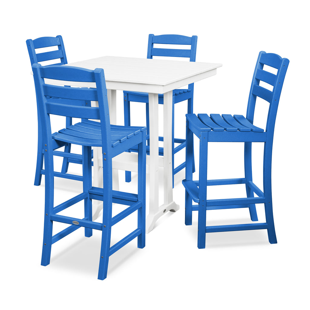 La Casa Cafe 5 Piece Bar Set Pacific Blue