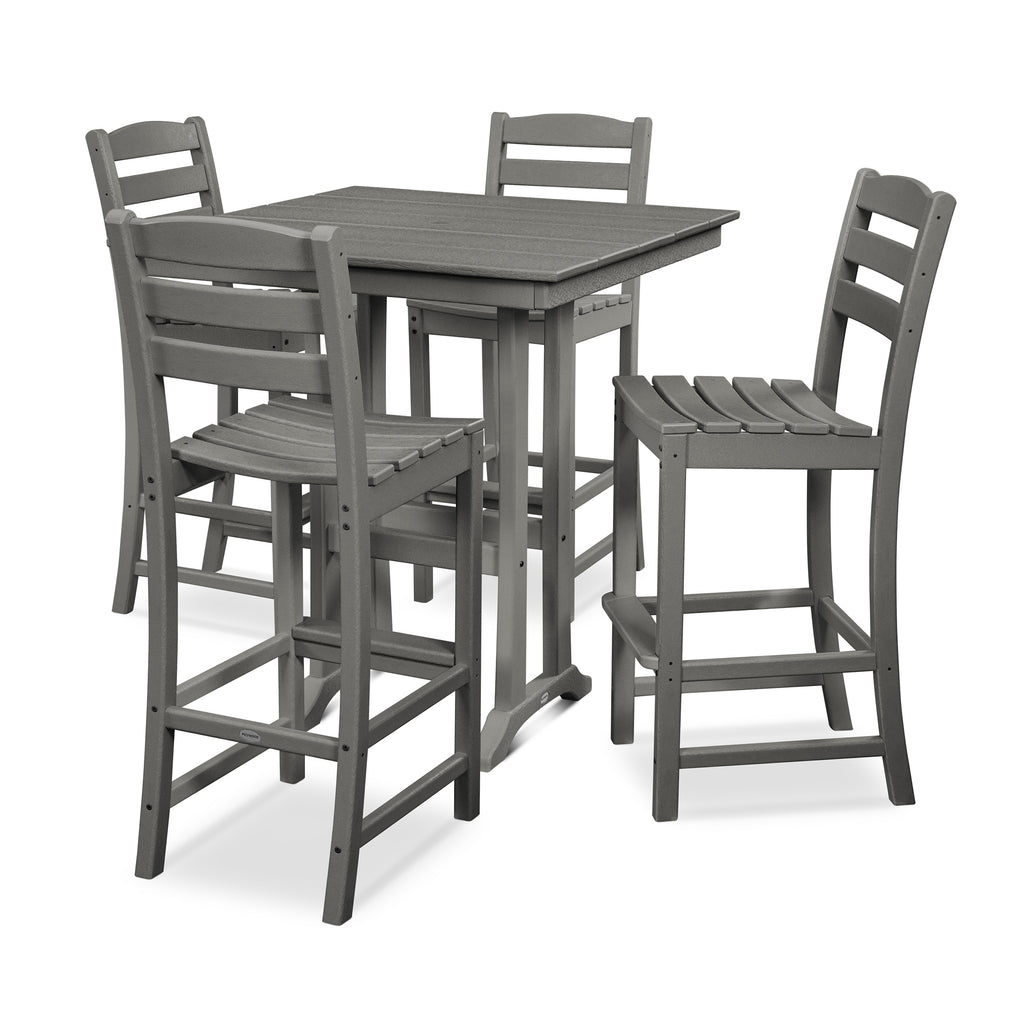 La Casa Cafe 5 Piece Bar Set Slate Gray