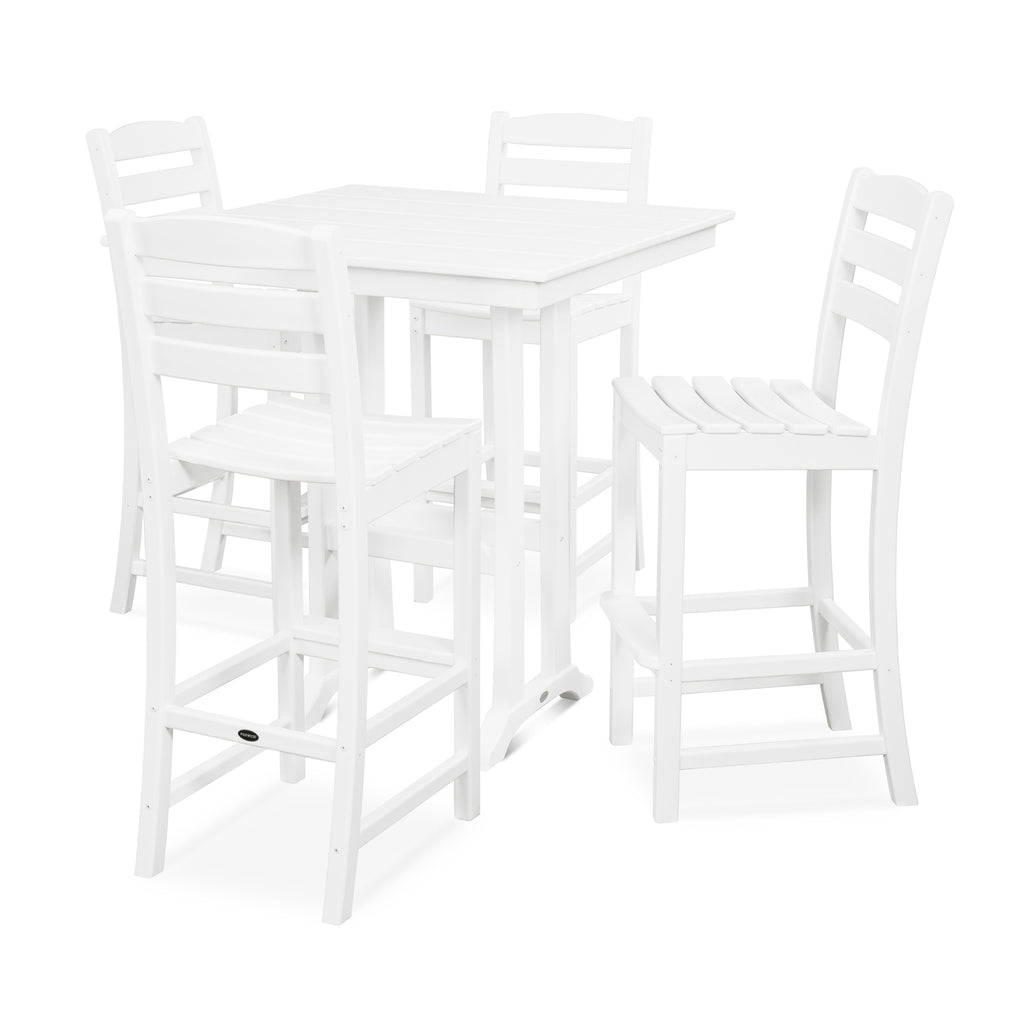 La Casa Cafe 5 Piece Bar Set White