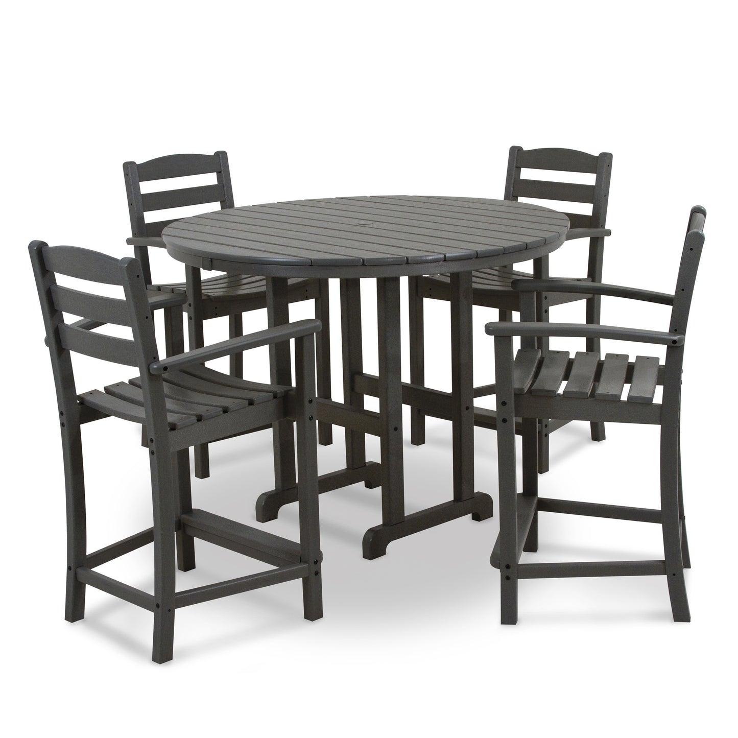 La Casa Cafe 5 Piece Counter Set Slate Gray, image 11