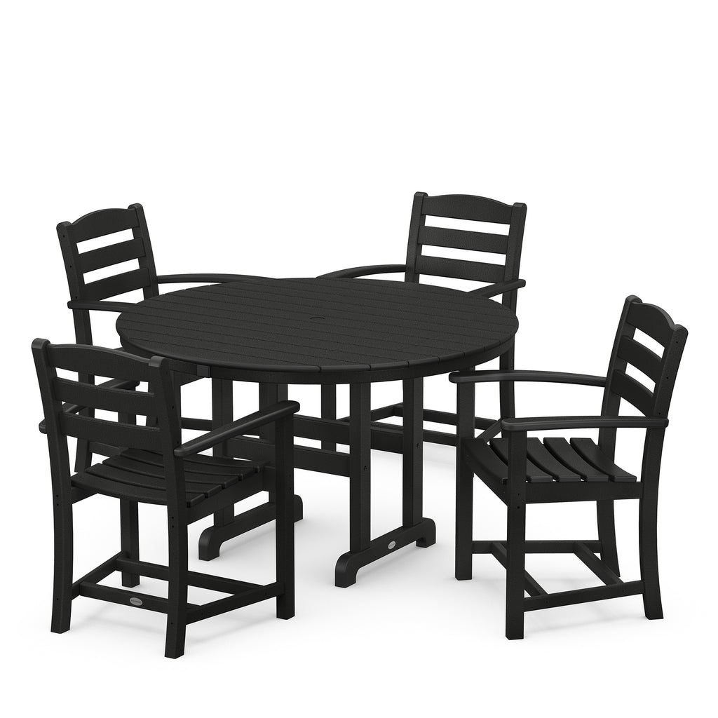 La Casa Cafe 5 Piece Dining Set Black