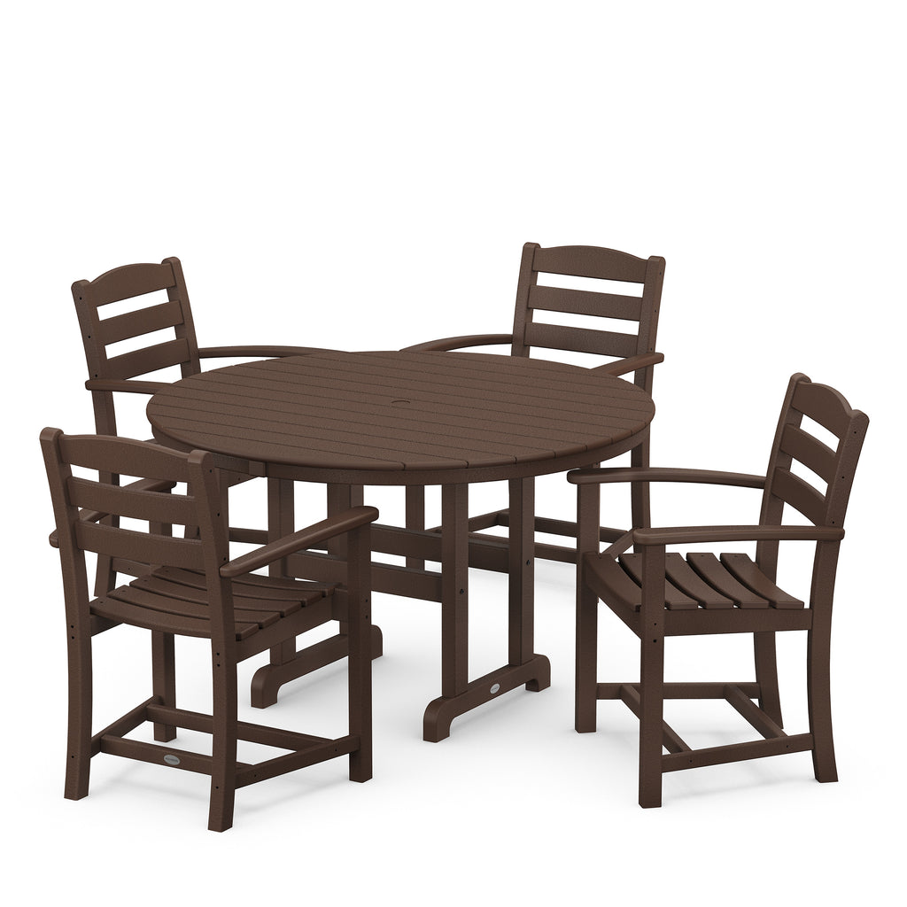 La Casa Cafe 5 Piece Dining Set Mahogany