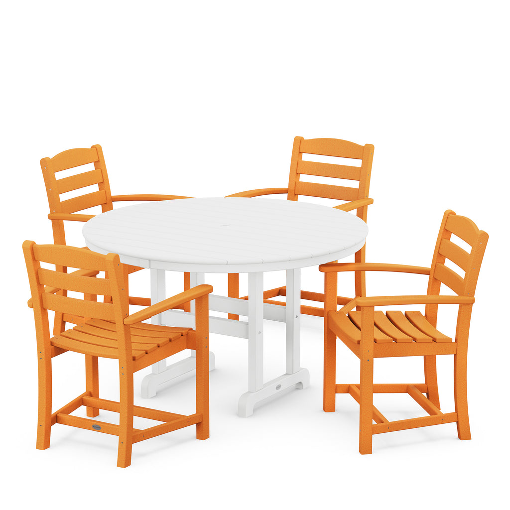 La Casa Cafe 5 Piece Dining Set Tangerine