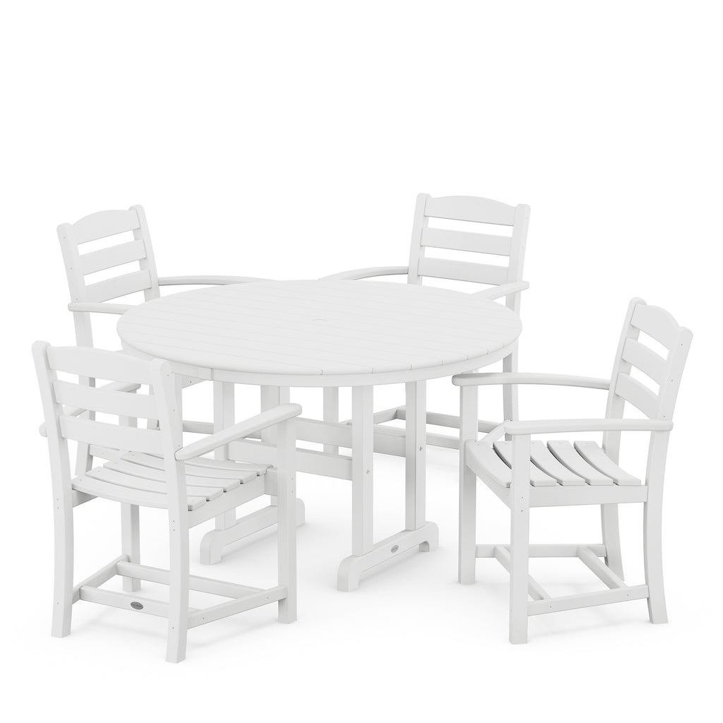 La Casa Cafe 5 Piece Dining Set White