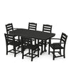 La Casa Cafe 7 Piece Dining Set Black