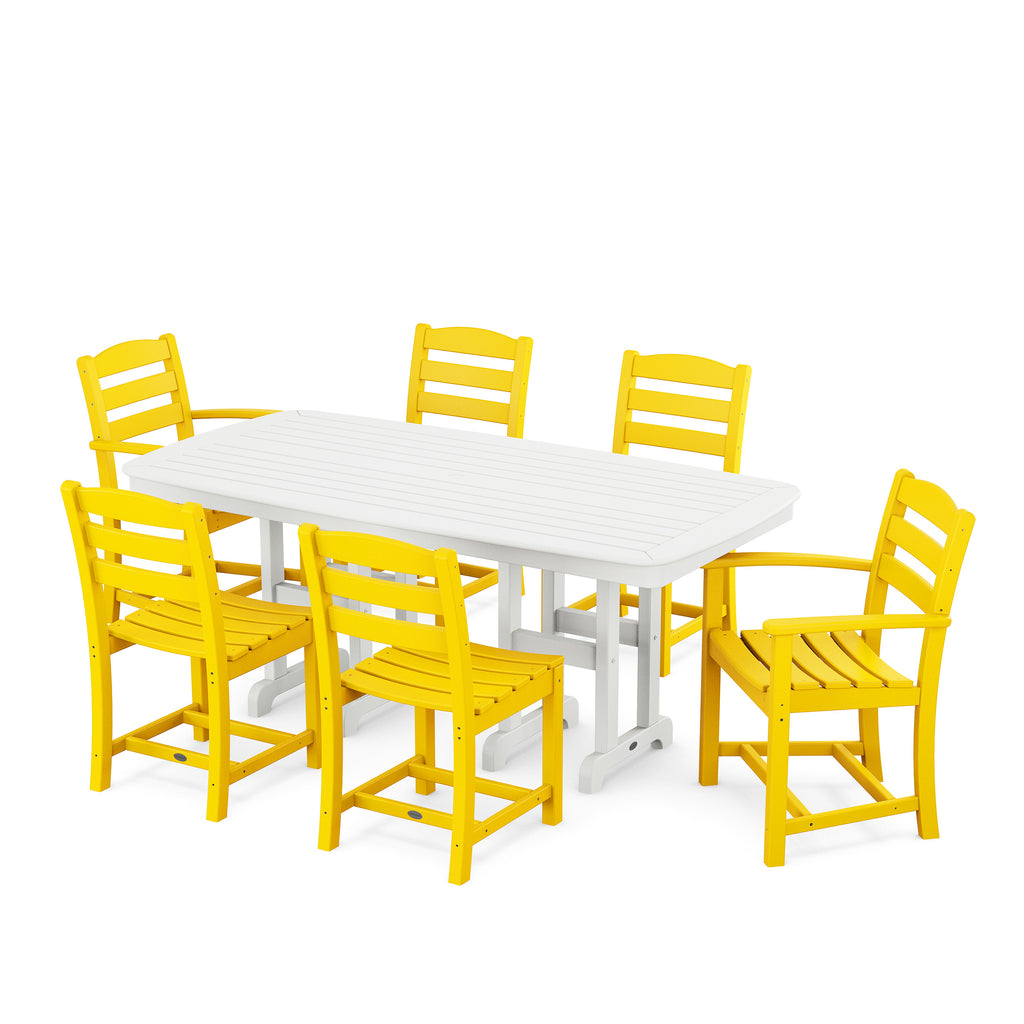 La Casa Cafe 7 Piece Dining Set Lemon