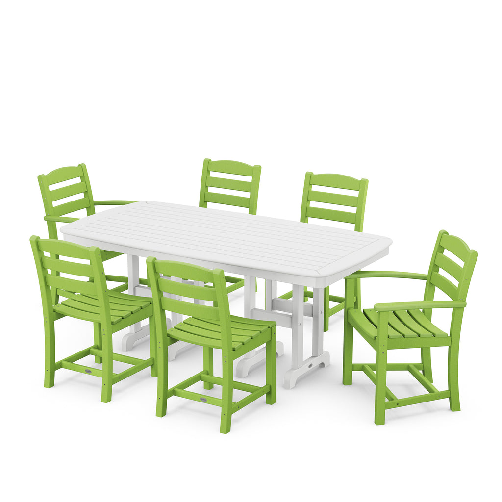 La Casa Cafe 7 Piece Dining Set Lime