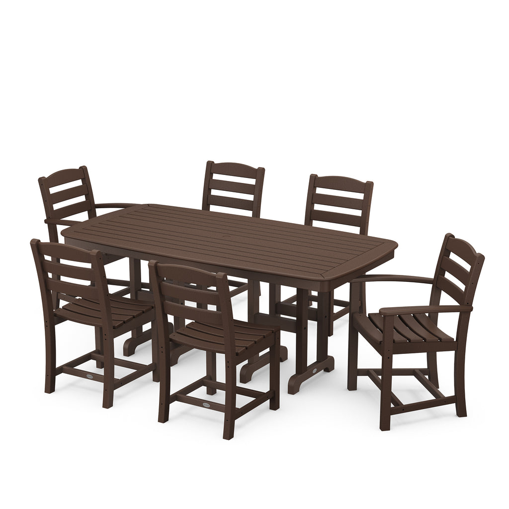 La Casa Cafe 7 Piece Dining Set Mahogany