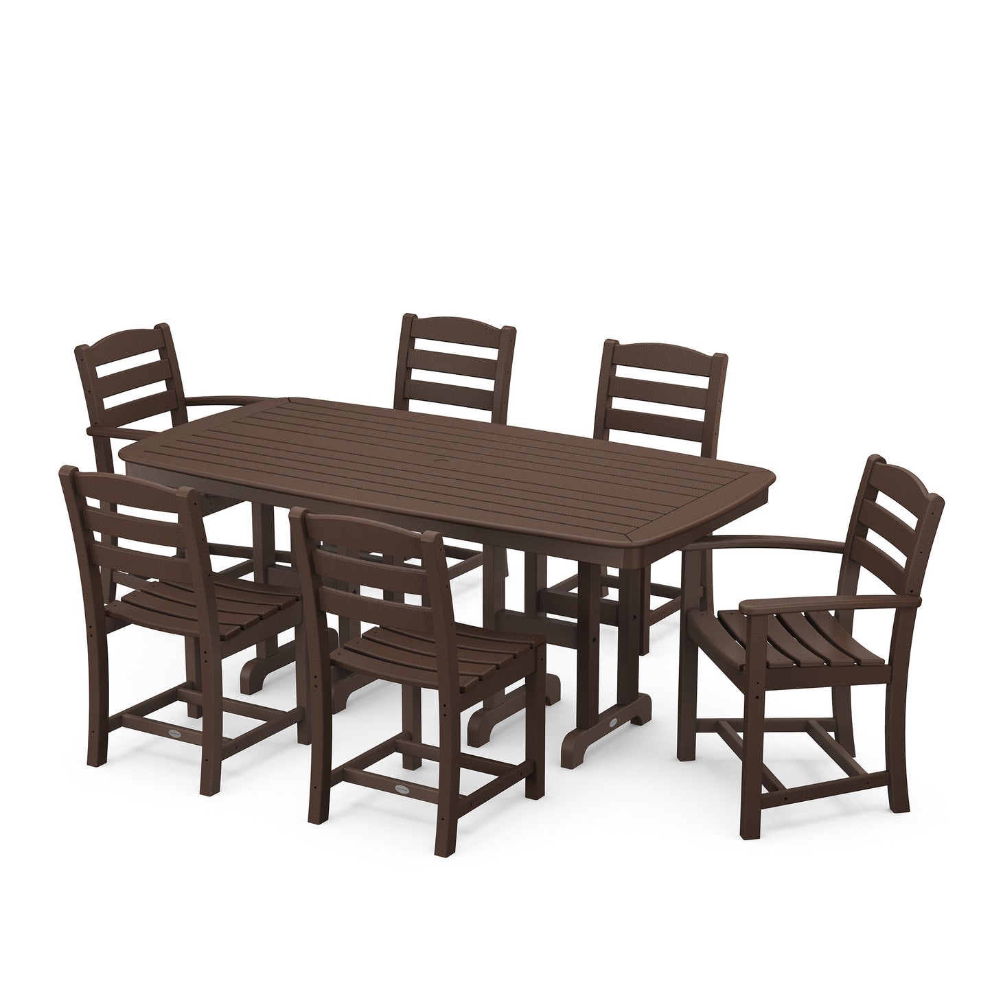 La Casa Cafe 7 Piece Dining Set Mahogany, image 7