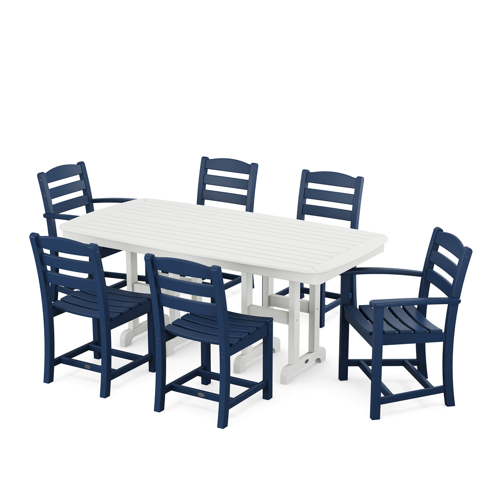 La Casa Cafe 7 Piece Dining Set Navy