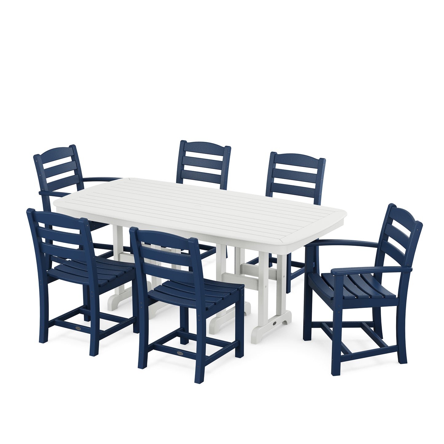 La Casa Cafe 7 Piece Dining Set Navy, image 8