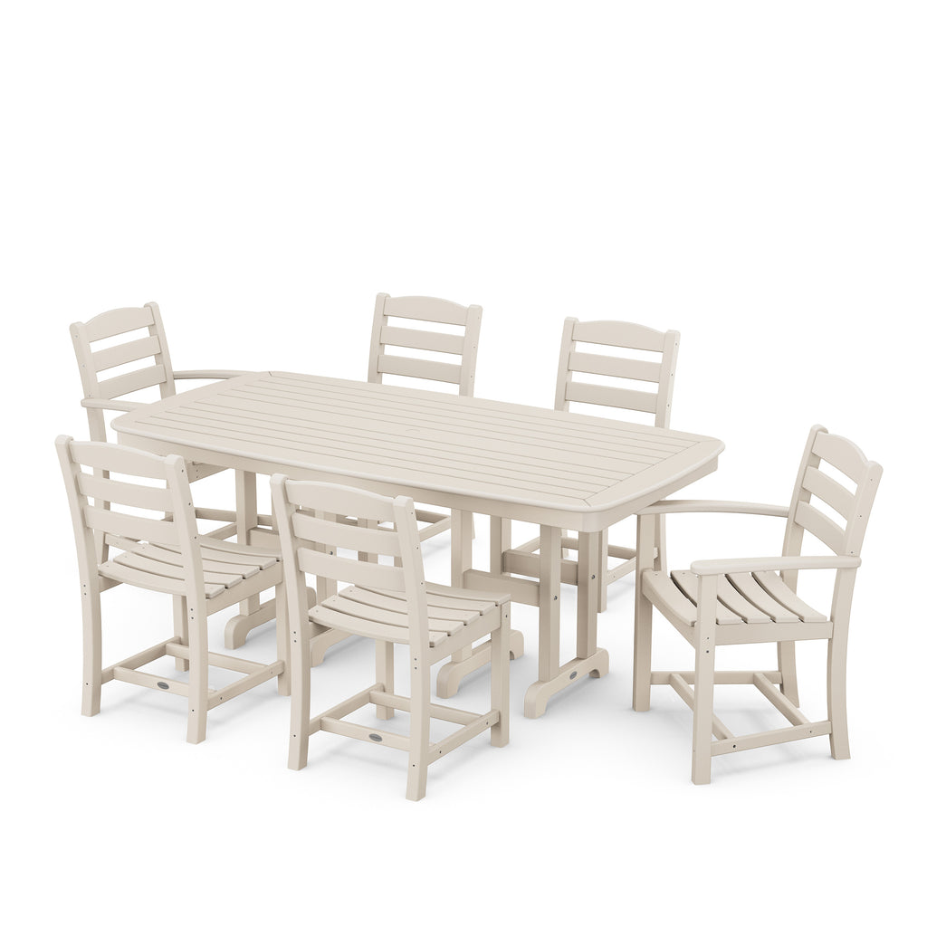 La Casa Cafe 7 Piece Dining Set Sand