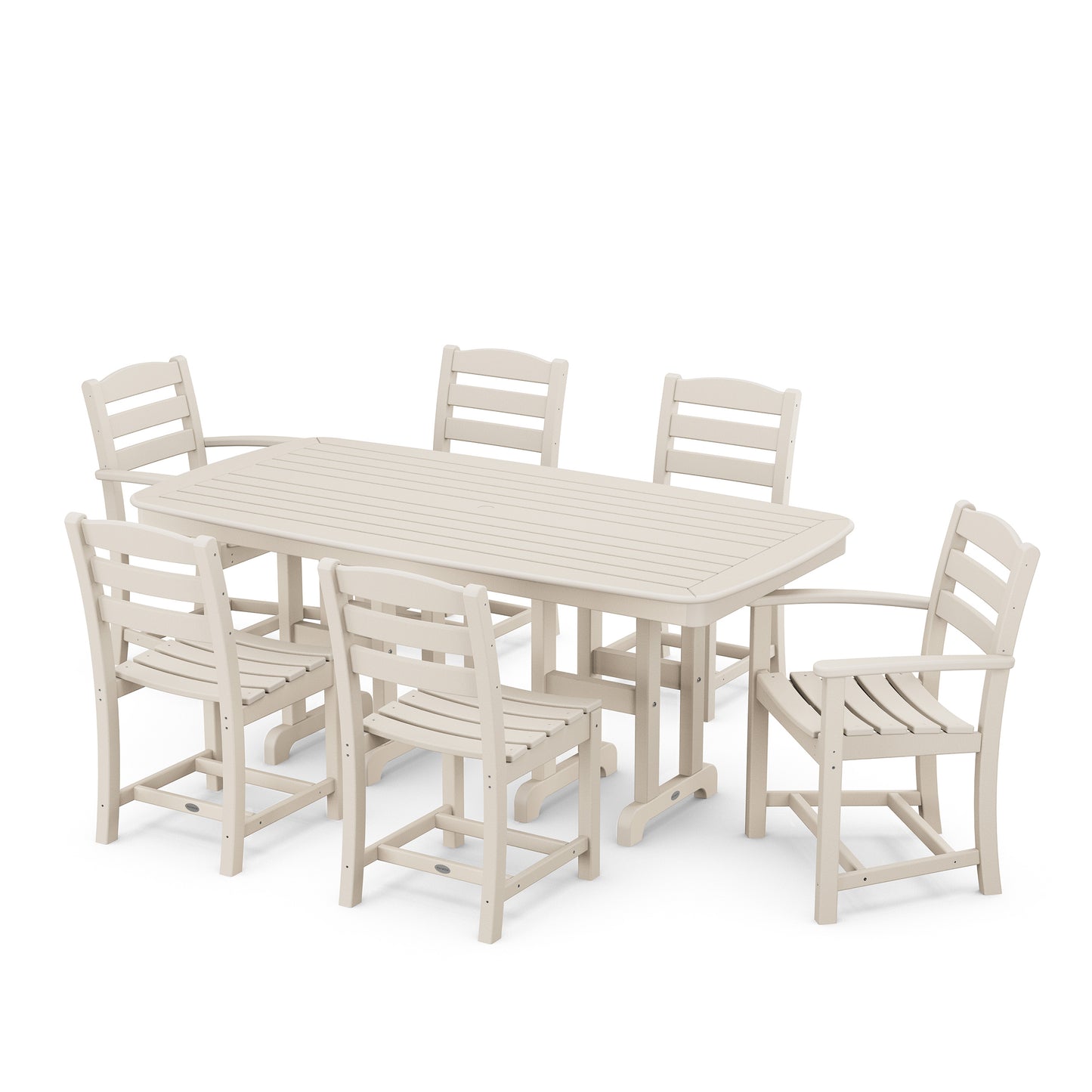 La Casa Cafe 7 Piece Dining Set Sand, image 10