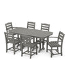 La Casa Cafe 7 Piece Dining Set Slate Gray