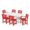 La Casa Cafe 7 Piece Dining Set Sunset Red