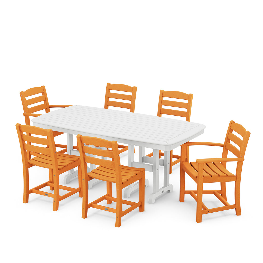 La Casa Cafe 7 Piece Dining Set Tangerine