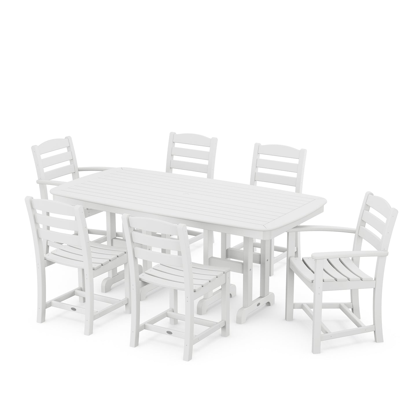 La Casa Cafe 7 Piece Dining Set White, image 1