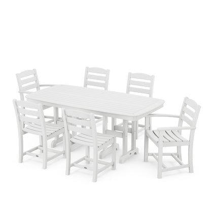 
                  La Casa Cafe 7 Piece Dining Set White - Image 2
                